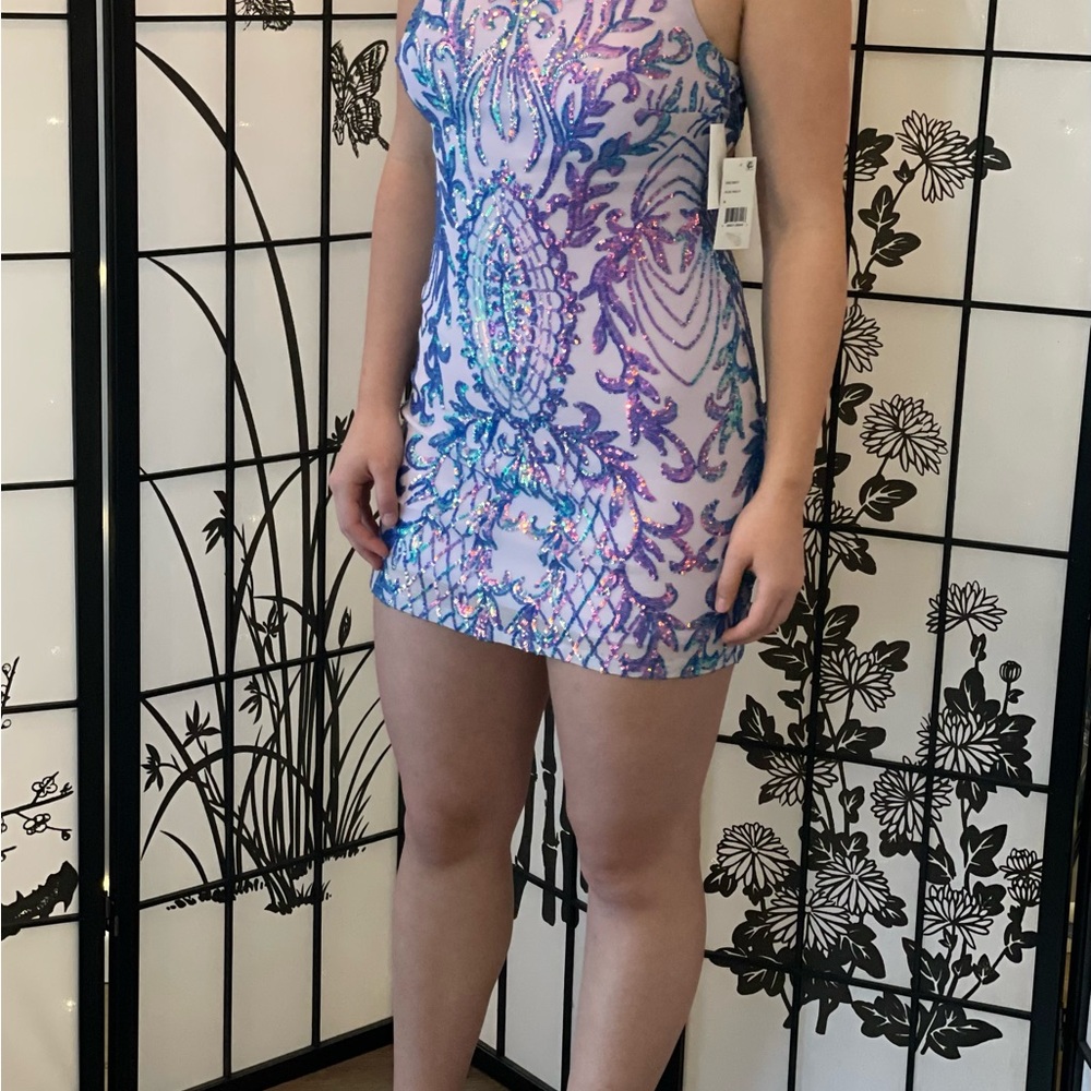 Chic Multicolor Women's Mini Dress
